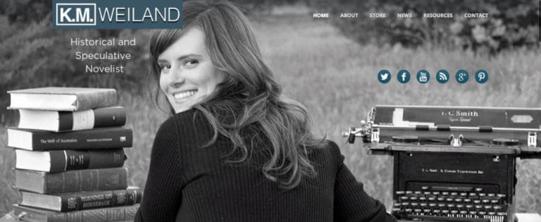 Header of KM Weiland's website