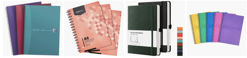 Functional but attractive notebooks