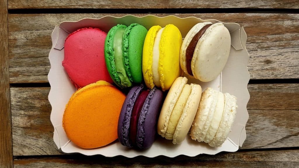 Colourful macaroons