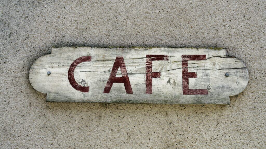 Cafe sign without accented e