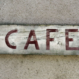 Cafe sign without accented e