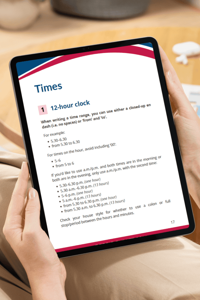 Example page of How to write number ranges: a complete guide by Debbie Emmitt, editor, proofreader, author