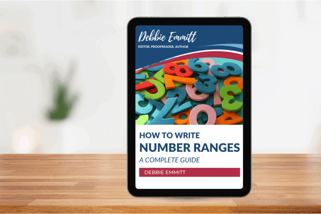 How to write number ranges: a complete guide PDF on a tablet standing on a table