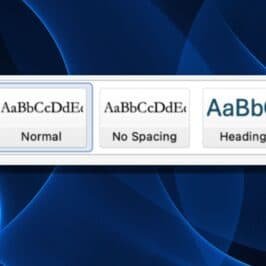 Screenshot of Microsoft Word styles pane